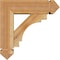 Ekena Millwork Merced Arts and Crafts Rough Sawn Bracket w/ Offset Brace, Western Red Cedar, 6"W x 18"D x 18"H BKT0604X18X18MRC03RWR - alternate 2